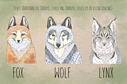 Set of 3 forest animals, an Illustration by Maria Sem (Thumbnail 2 of 3)
