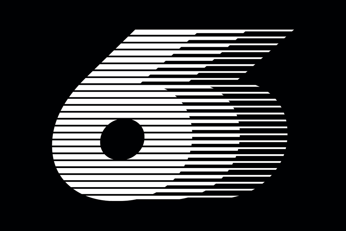 Number 6 speed motion lines logo, a Branding & Logo Template by Leksono (Photo 1 of 2)
