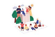 Puppet show, toy theater for kids, a Person Illustration by Good Studio (Thumbnail 3 of 8)