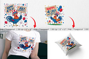 Happy 4th of July Rooster, a Graphic by Artnoy (Thumbnail 3 of 5)