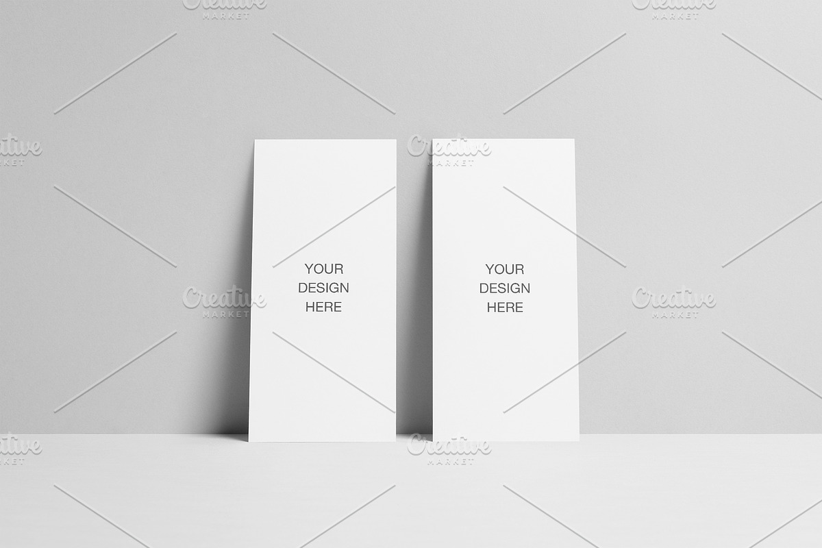 DL Flyer mockup on a grey background, an Advertising Mockup by Shablon (Photo 1 of 3)