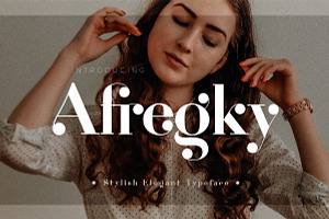 Afregky, a Serif Font by geengraphy
