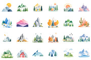 Mountain Landscape Watercolor Clipar, an Illustration by Sublimation Artist (Thumbnail 2 of 6)