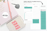EDITABLE: Brights Planner Pages, a Stationery Template by Bella+Sophia Creative (Thumbnail 1 of 3)