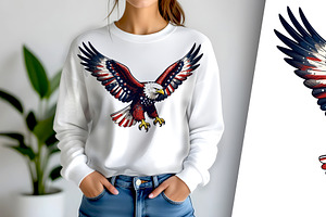 USA Eagle, an Animal Illustration by Sharon Schwalbe