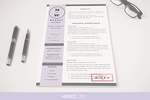 Teacher Resume Template Word & Pages