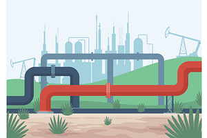 Oil gas. Oil industry, gas, an Illustration by Things for designers