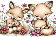 Whimsical Mother's Day Fox Clipart, an Illustration by DreamPrint404 (Thumbnail 5 of 6)