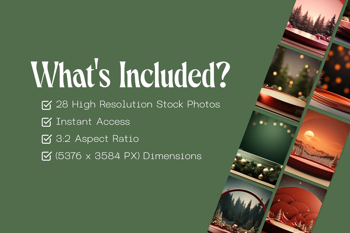 28 Christmas Podium Backgrounds, a Background Graphic by Incomelion (Photo 2 of 6)