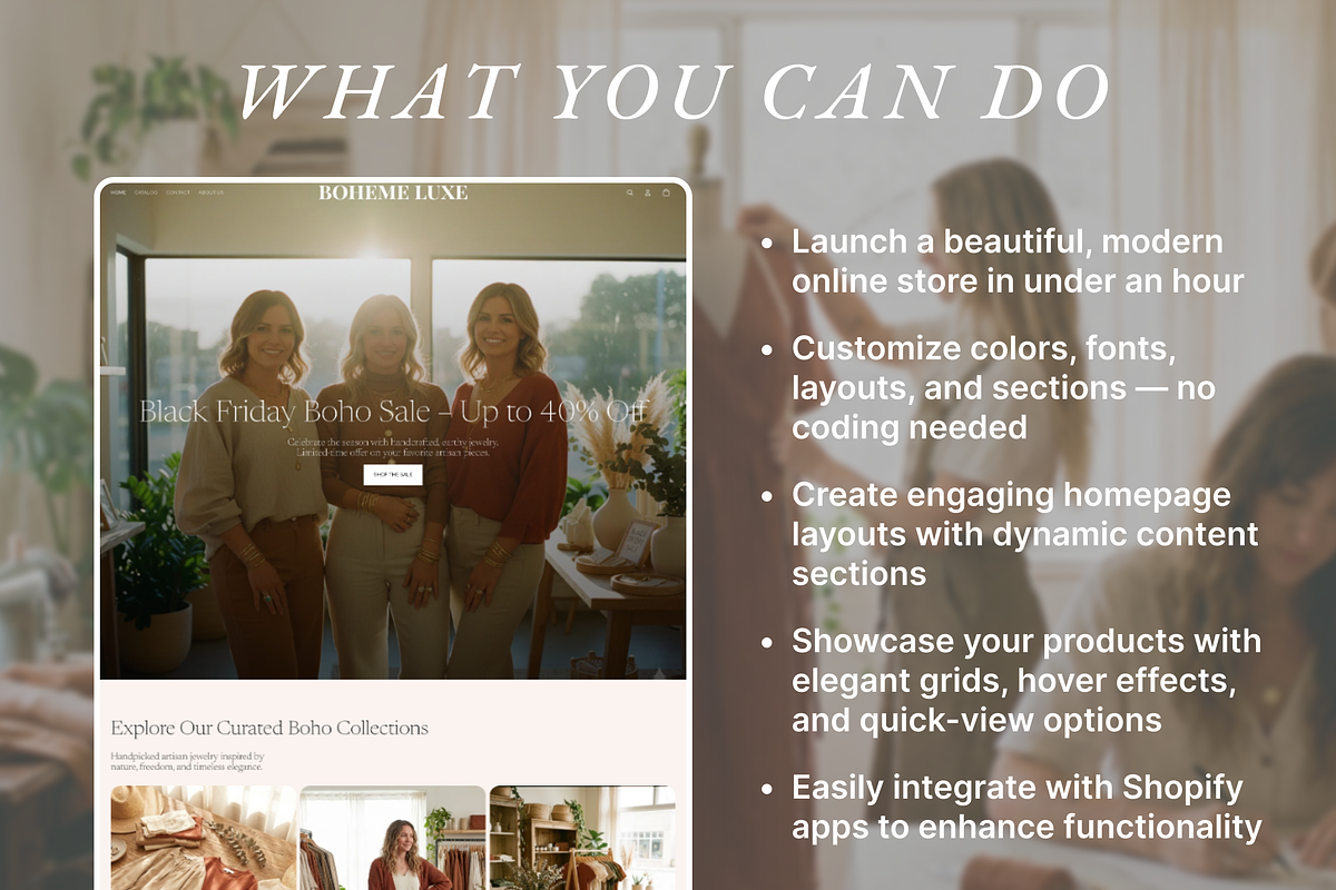 Boheme - Luxe Boho Shopify 2.0 Theme, a Shopify Template by AtelierDuVow (Photo 9 of 10)