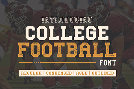College Football Font, a Font by GlitzyGrapix