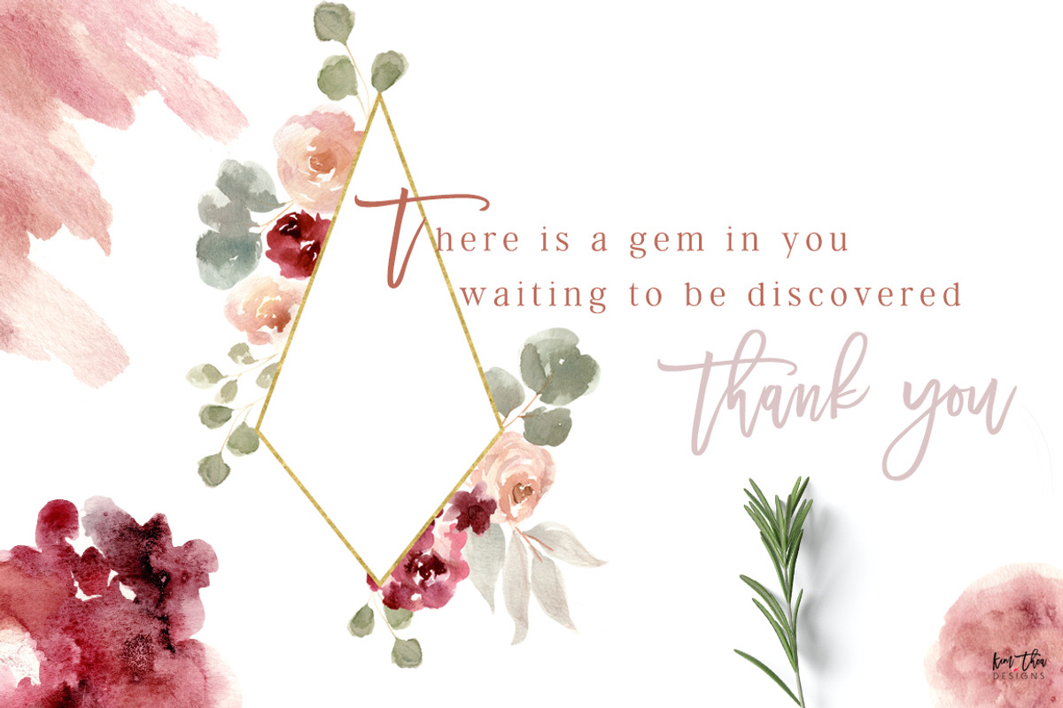 Bohemian Burgundy & Dusty Rose, an Illustration by Kim Thoa Designs (Photo 10 of 10)