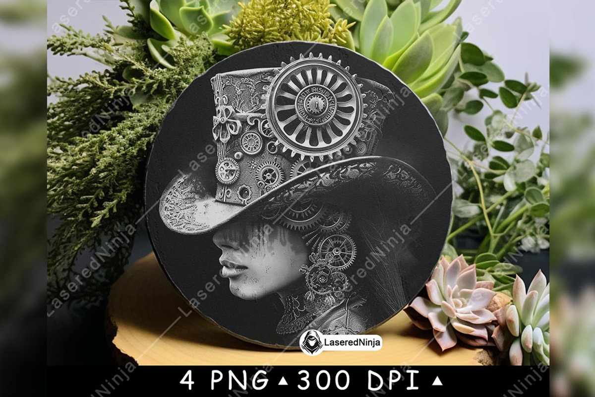 Steampunk Top Hat Mechanical Gears, a Background Graphic by LaseredNinja (Photo 5 of 7)