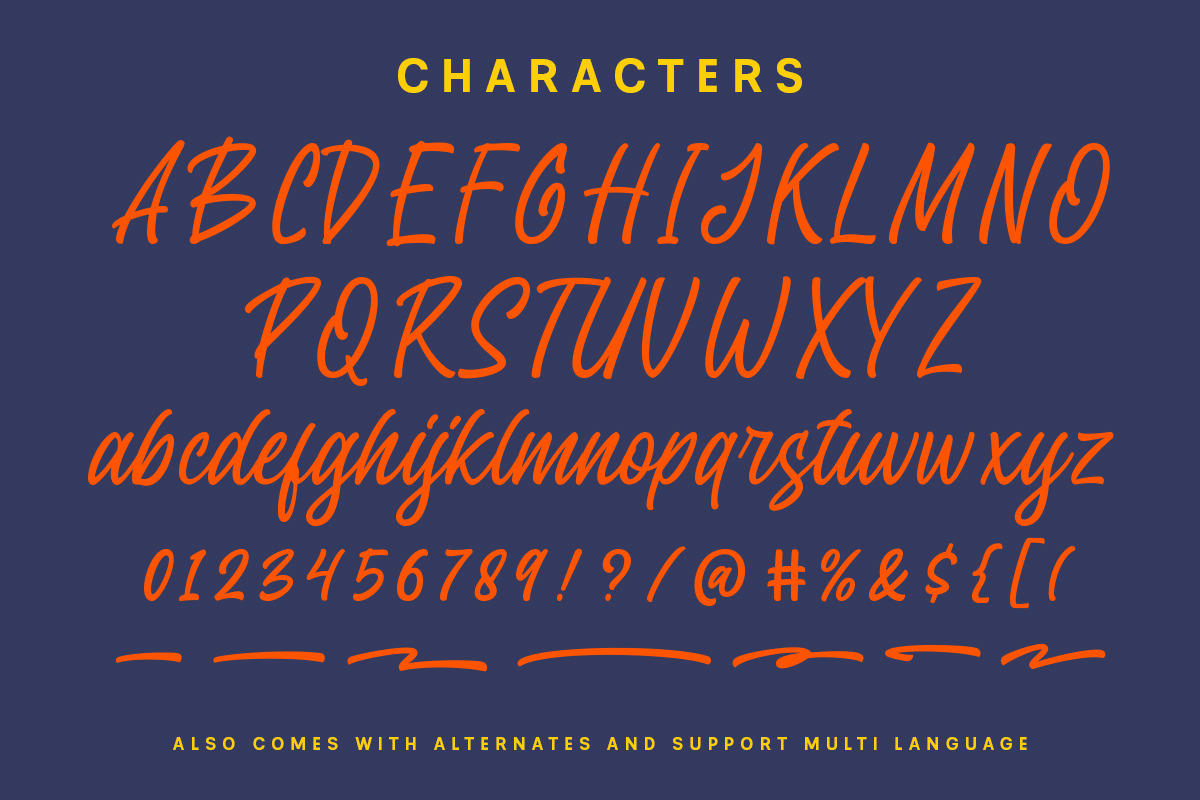 The Mordeus - Script Font + Extras, a Script Font by Letterhend Studio (Photo 9 of 9)
