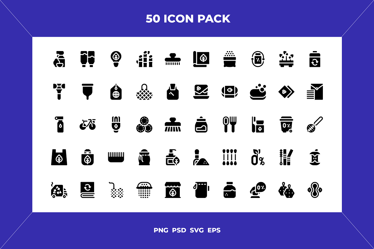 Zero waste icons, an Outline Icon by Wencory (Photo 1 of 2)