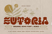 Eutoria - Organic Boho Font, a Symbol Font by ikiiko (Thumbnail 1 of 7)