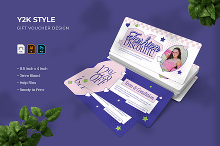 Y2k Style - Gift Voucher, a Card Template by VUNIRA