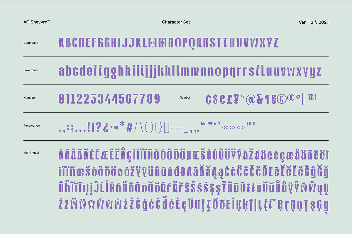 AO Shevyre - Display typeface, a Font by OwunStudio (Photo 3 of 15)
