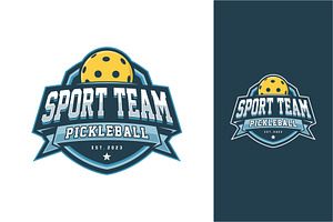Pickleball sport logo badge emblem, a Branding & Logo Template by jundio studio
