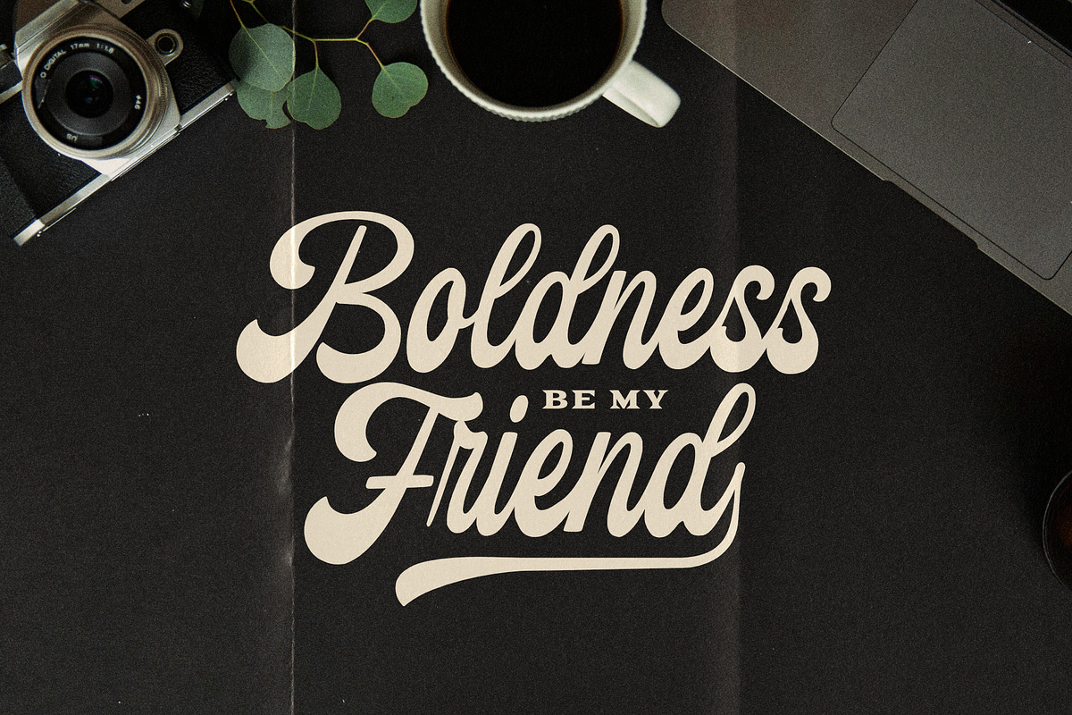 Moswald Script Typeface, a Script Font by Damarletter (Photo 5 of 9)