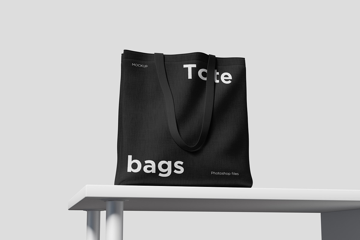 Tote Bag Mockups, a Merchandise Mockup by graphiccrew (Photo 2 of 8)