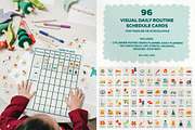 96 daily routine kids schedule cards, a Card Template by ann_etc (Thumbnail 1 of 6)