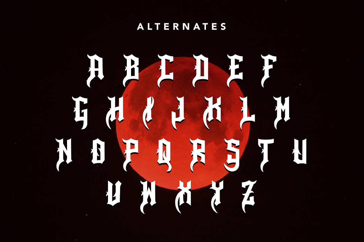 DarkCathedral - Blackletter Display, a Blackletter Font by AQR Studio (Photo 8 of 9)