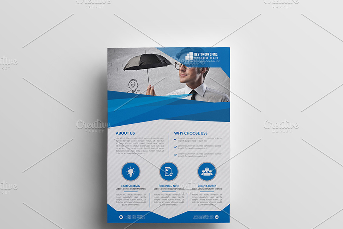 Corporate Flyer Template, a Flyer Template by Cristal Pioneer (Photo 2 of 5)