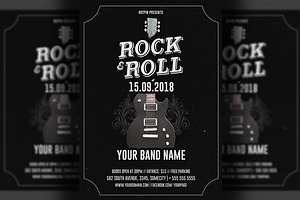 Live Music Rock Flyer Template, a Flyer Template by Hotpin
