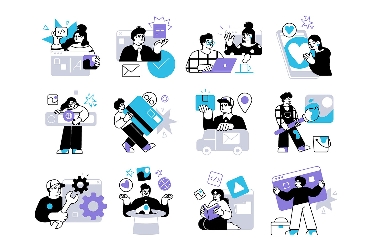 Social Media Marketing illustrations, a Work Illustration by StonePic (Photo 2 of 3)