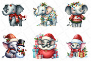 Christmas Elephant Clipart, an Illustration by DreamPrint404 (Thumbnail 4 of 5)