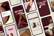 Pink & Burgundy Instagram Templates, a Social Media Template by Row Creative (Thumbnail 3 of 11)