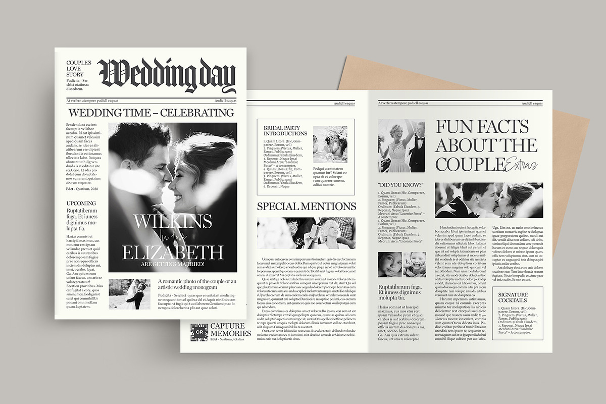 Wedding Newspaper Program, a Brochure Template by BrandPacks (Photo 5 of 5)