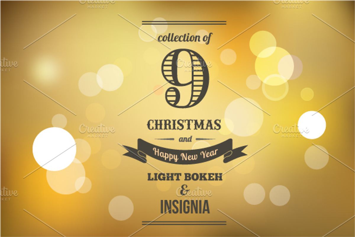 9 Light Bokeh & insignia backgrounds, an Illustration by Marish (Photo 1 of 4)