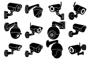 Security camera icons, a Technology Illustration by jahid234 (Thumbnail 1 of 13)