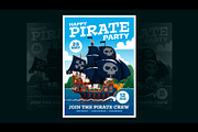 Kids pirate party flyer, a Decorative Illustration by Vector Tradition (Thumbnail 2 of 3)