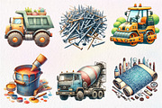 Cute Construction Clipart, an Illustration by Dream Creation (Thumbnail 6 of 7)