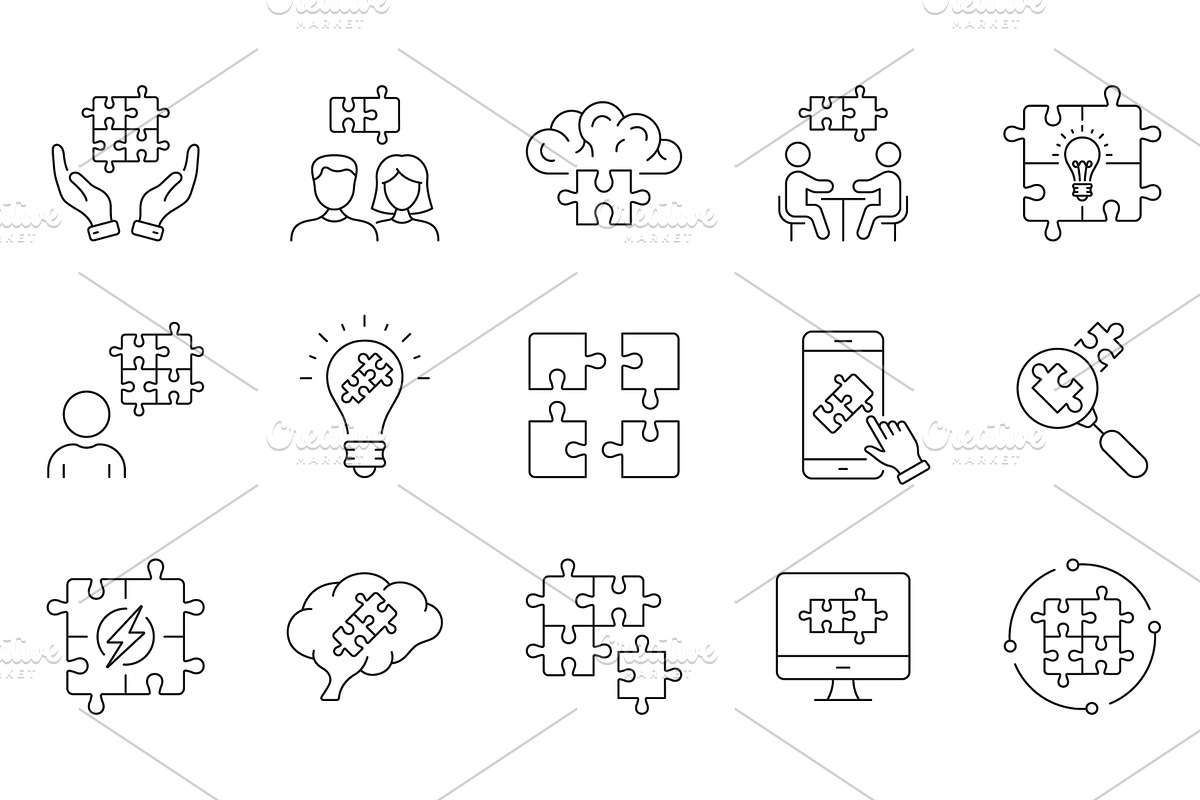 Teamwork, Team Building Icons, a Person Illustration by Gentle Studio