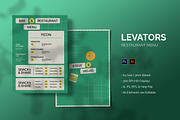 Levators - Restaurant Menu, a Print Template by StreaksideStd (Thumbnail 1 of 2)