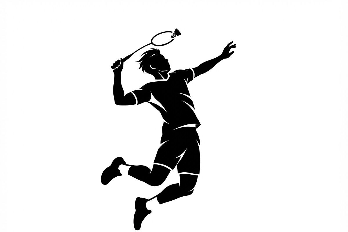 60 Badminton Player Smash Silhouette, a Person Illustration by Amazin_art (Photo 34 of 37)