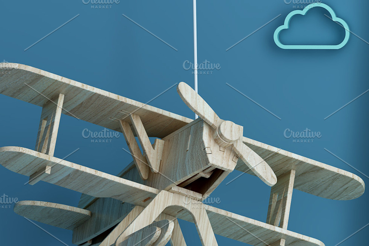 Nursery Frame Mockup - Airplane kids, a Print Template by Milan Mockup (Photo 3 of 7)