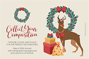 Christmas and New Year dogs clipart, an Illustration by Siriliadka Dreams (Thumbnail 3 of 8)