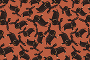Forest dwellers - funny elks, a Pattern Graphic by Tanna.ART (Thumbnail 6 of 7)