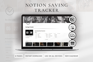 Digital Notion Saving Tracker 2024