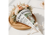 Elegant Floral Paper Cone Mockup, a Product Mockup by TatiMockup (Thumbnail 3 of 3)