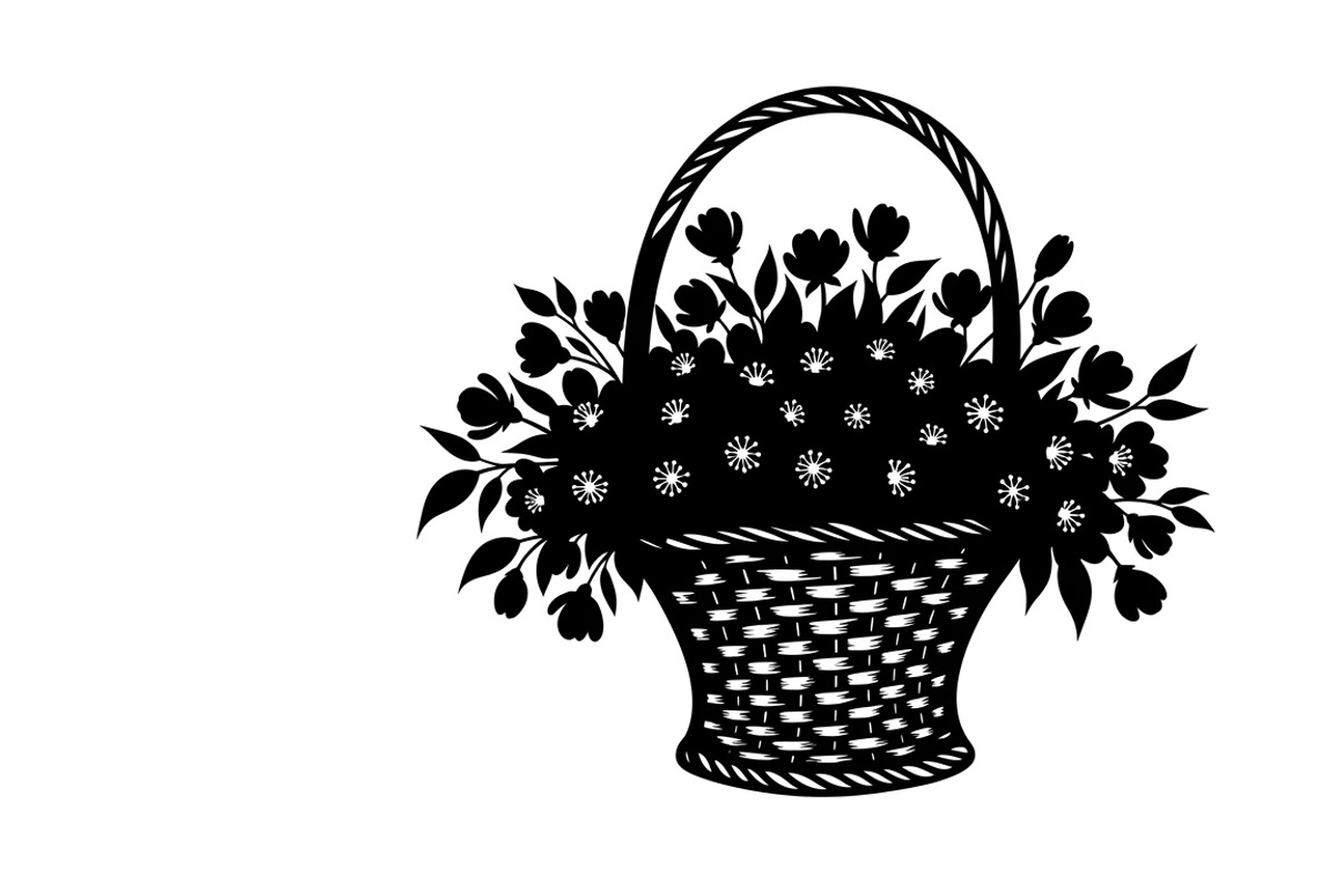 Charming flower basket wall art, an Illustration by Amazin_art (Photo 3 of 32)
