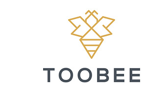 Geometric Bee Line Logo Design