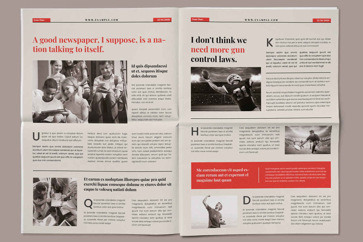 Newspaper Layout, a Magazine Template by ContestDesign (Photo 3 of 3)