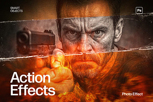 Action Photo Effect Template, a Layer Style Add-On by DesignerCandies
