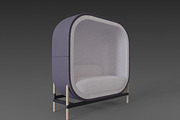 Big capsule chair sofa, a 3D by NojskaAksjon (Thumbnail 8 of 21)